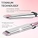 Rozamor Professional Titanium Flat Iron with 1 1/4 Inch Floating Plates, Hair Straightener and Curler 2 in 1 with 10 Adjustable Temp Up to 480 ℉, Negative Ion & Dual Voltage Fast Heating Hair Tools