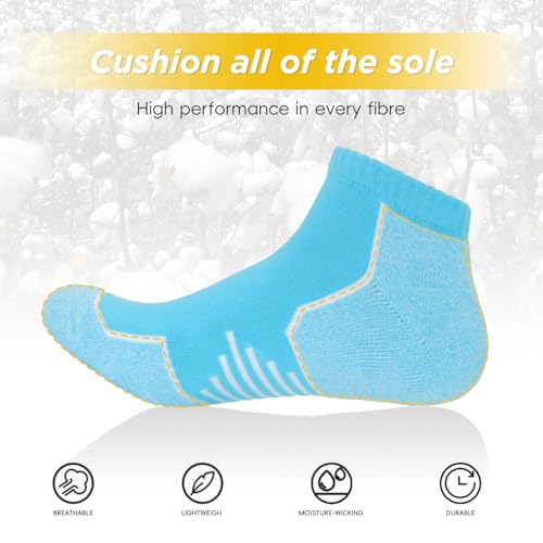 Begrily Women's Cushioned Ankle Low Cut Socks, Athletic Running Cotton Sock 8-Pairs3