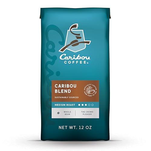 Caribou Coffee, Medium Roast Whole Bean Coffee - Caribou Blend 12 Ounce Bag