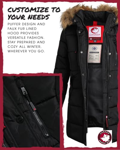 CANADA WEATHER GEAR Girls Winter Coat - Long Length Heavyweight Wind & Water Resistant Insulated Quilted Puffer Parka Coat