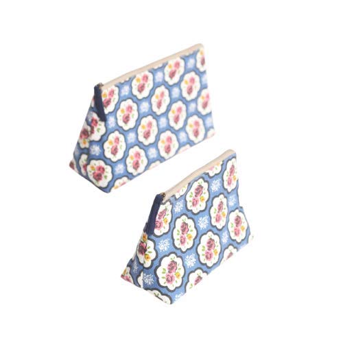 VLiving Shabby Chic - Juego de bolsas de lona con cremallera, diseño de rosas Cover
