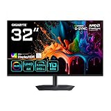 GIGABYTE MO32U2 Monitor Gaming OLED 32” 4K UHD - 3840 x 2160, 240Hz, 0.03ms, 250 CD/m², G-Sync Compatible, FreeSync Premium Pro, Display HDR True Black 400, HDMI 2.1, DisplayPort 1.4