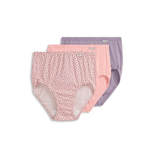 Image of Jockey Women's Underwear Plus Size Elance Brief - 3 Pack, Lilac Dreams /Floral Wish /Blushing Rose, 8