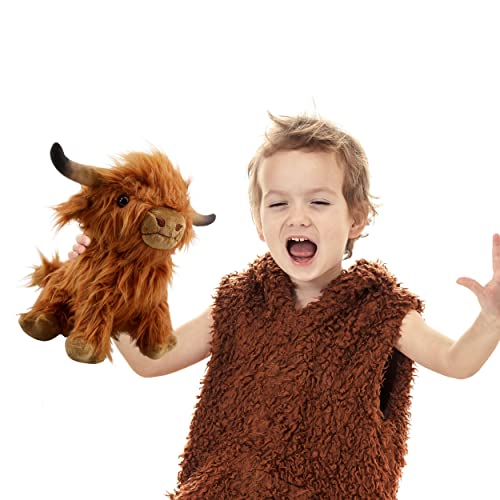 Sonarun 2 Pack Highland Cow Stuffed Animal Toys Realistic Fluffy Highland Yak Farm Plush Cow Toys For Kids Adults Christmas Birthday Gifts Home Decor #TOP5