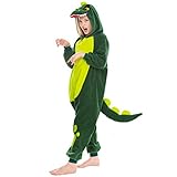 Spooktacular Creations Unisex Child Dinosaur Onesie Pajama Plush Dinosaur Costume Cute Halloween...