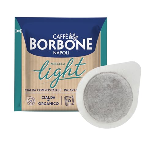 Caffè Borbone Cialda Compostabile Miscela Light, 50% di caffeina in meno della Miscela Blu - 150 Cialde - Sistema ESE