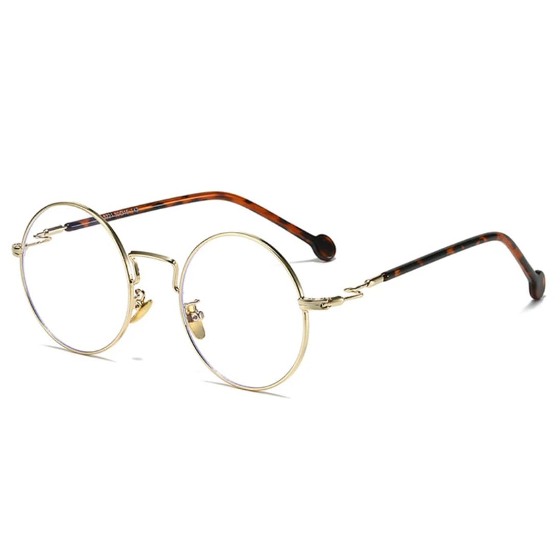 Lunettes de soleil rondes rétro métalliques légères contre l'éblouissement