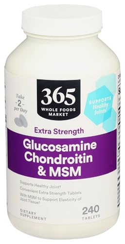 365 by Whole Foods Market, Glucosamine Chondroitin X Strength MSM, 240 Tablets - image 1