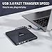 Alronly External CD/DVD Drive for Laptop/PC, USB 3.0 Type-C Portable Player for Computer CD DVD +/-RW Disk Drive CD Burner Writer Reader Compatible with Desktop Windows Apple (Functional Interface)
