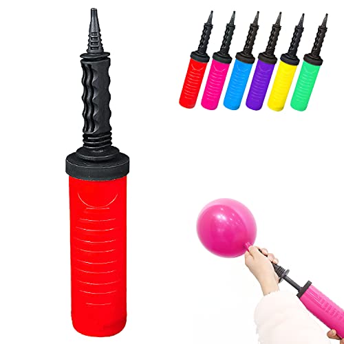 Fenxyo Balloon Pump, Manual Hand Inflator, Dual Action, Pink, 29.5 x 5.3 cm, 1 x balloon pump