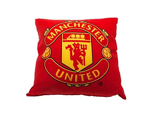 Image of Official Manchester United FC Cushion - A great gift / present for men, boys, sons, husbands, dads, boyfriends for Christmas, Birthdays, Fathers Day, Valentines Day, Anniversaries or just as a treat for and avid football fan