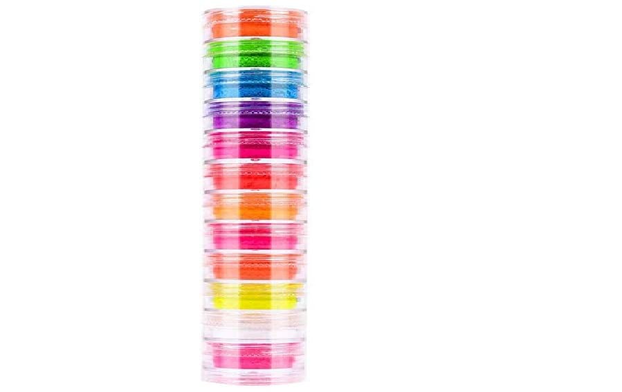 Tolaram Rangwala Phosphorescent Luminescent Fluorescent Powder Neon Glow in The Dark | Neon Glow World | Pack of 12 | Multicolor-image-25