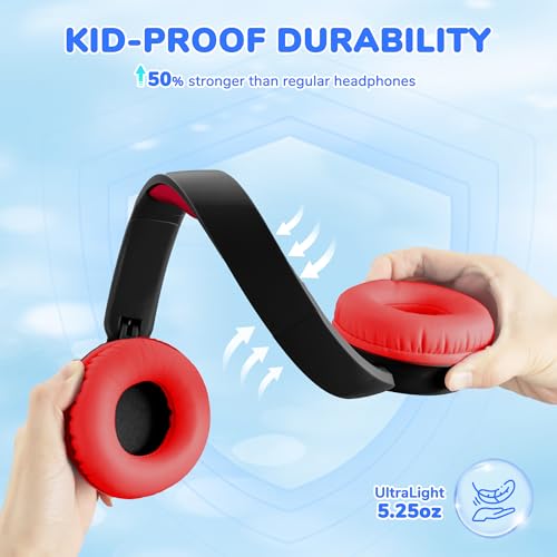 iClever BTH22 Kids Headphones Wireless, 60H Play Time, 74/85 dBA Safe Volume, Bluetooth 5.4 - Image 3
