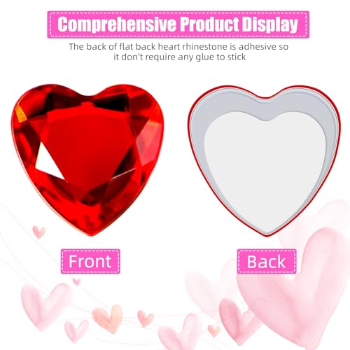Calcomanías acrílicas de corazón para decorar manualidades sin usar pegamento líquido 4