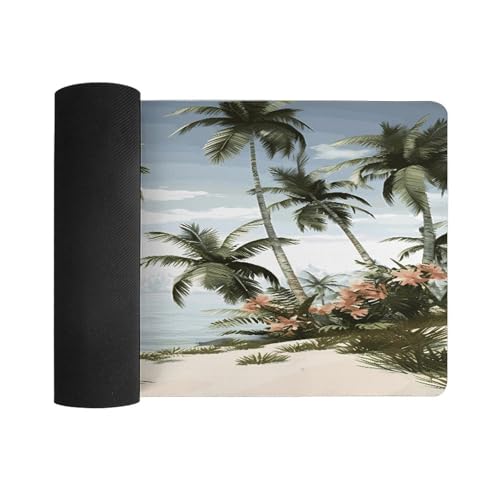 Pad Mouse Grande con Base de Goma y Diseño Tropical miniatura 3