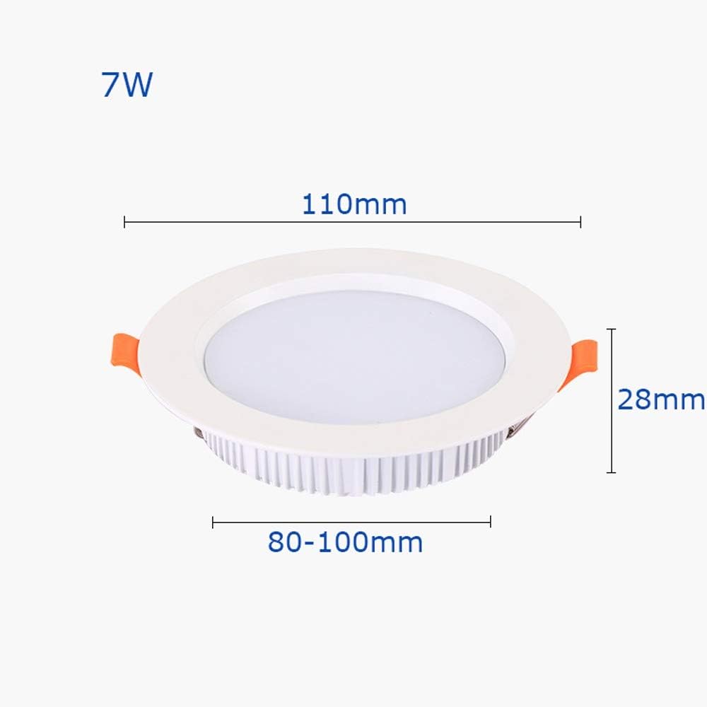 Recessed Recessed LED Spotlight Light Fixture Bathroom Hallway Stage Decoration Wash Wall Lamps Downlights Spot d Round Panel Fire Rated Energy Saving Downlighters Lighting Fixtures Warm Whit