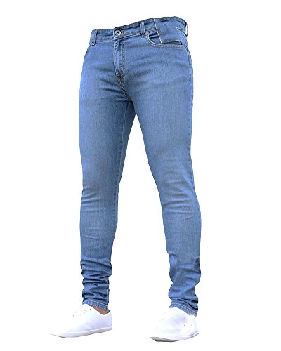 Jeans da Uomo Skinny Elasticizzati Slim Pantaloni