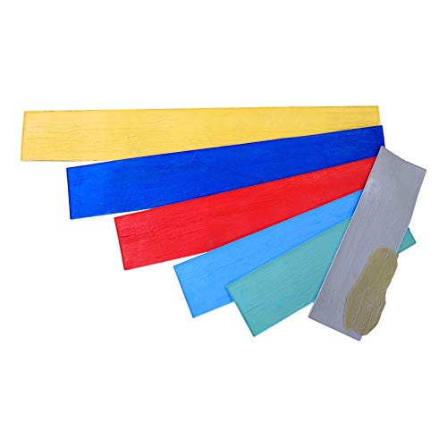 Centennial Plank Concrete Stamp Set By Walttools | Vintage Wood Slab, Sturdy Polyurethane Texturing Mats, Decorative Realistic Lumber Detail (7 Piece) #TOP12