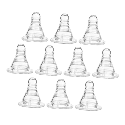 iplusmile 10 Piezas Accesorios para chupetes para beber gel de sílice Transparente