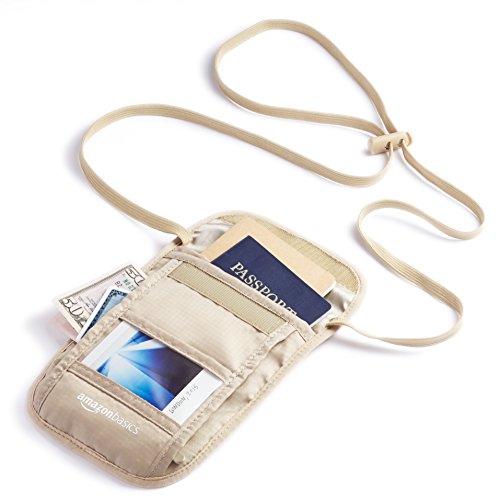 Amazon Basics Rfid Travel Neck Passport Holder Wallet - Khaki #TOP2