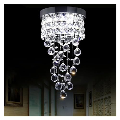Plafonnier LED Crystal Lights suspendu pour escalier et petit plafond