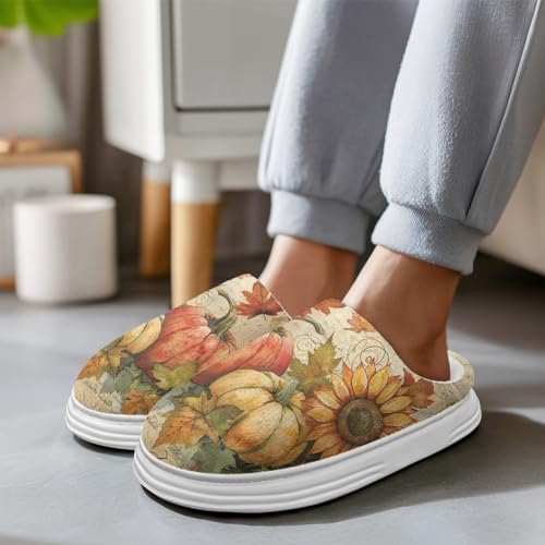 Women's Warm Plush Slippers Adult Cotton Men's Indoor Non-Slip Home Thick Bottom Slippers for Winter House Shoes3