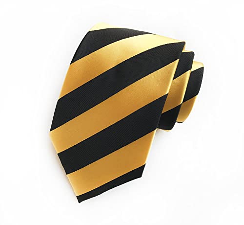 Image of Elfeves Men's Modern Striped Patterned Formal Ties College Daily Woven Neckties