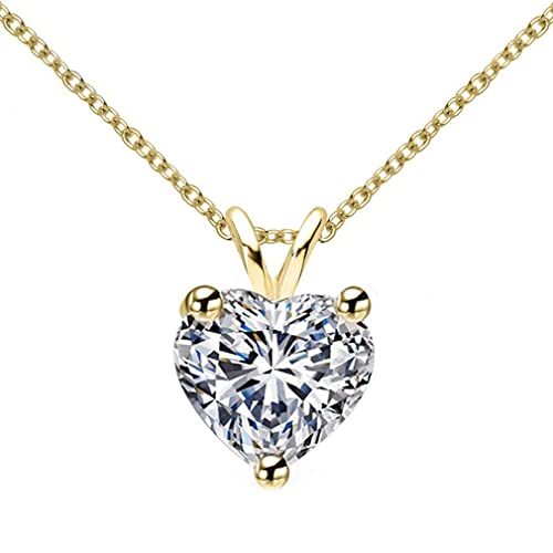 Collier moissanite coeur 1 carat pour briller lors de vos soirées et mariages