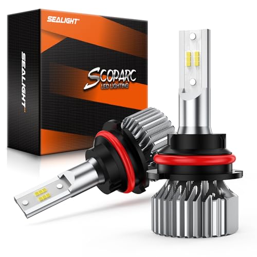 Image of SEALIGHT 9004 /HB1 LED Bulbs, 64000LM 6500K White 120W IP68 IP6X Driving Fog Light Bulbs, Plug N Play, Anti Flickering Error Free, Compatible 99% Model, Pack of 2