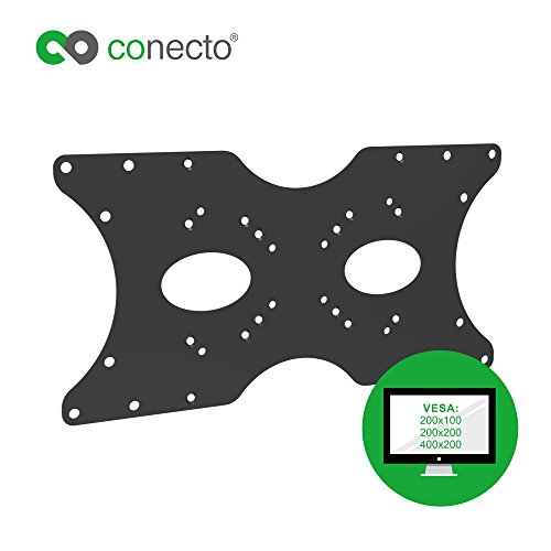 conecto VESA Adaptor, Adaptor Plate, Universal Suitable, VESA 50 x 50 to 400 x 200, 1 Piece, Black, VESA: 50x50 bis 400x200 - Image 3