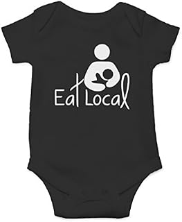AW Fashions Eat Local- Breastfeeding Cute Novelty Funny Infant One-Piece Baby Bodysuit