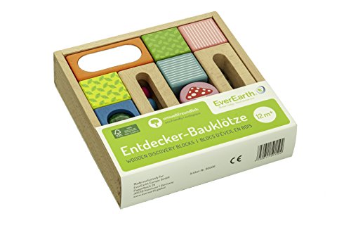 Preisvergleich Produktbild EverEarth Entdeckerbausteine, Holzbausteine, Holzbauklötze, FSC 100%