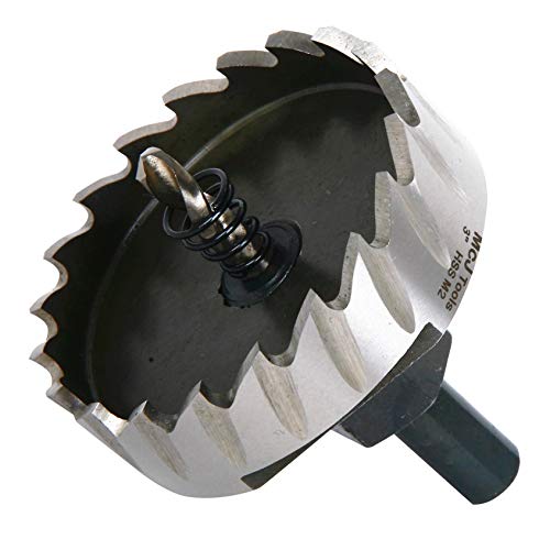 McJ Tools 3 Inch HSS M2 Drill Bit Hole Saw for Metal, Steel, Iron, Alloy, Ideal for Electricians, Plumbers, DIYs, Metal Professionals