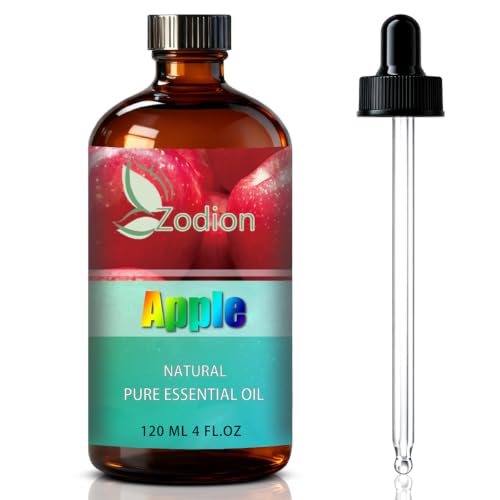 Apple Essential Oil Apple Fragrance Oil for Diffuser Massage Humidifier DIY Candle Soap Making Home Bath Yoga - 4 fl oz (120ml) - ZODION Essential Oils