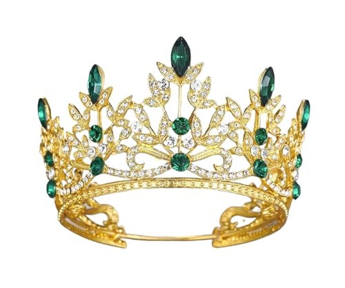 Women's Baroque Round Tiara Crown for Princess Diadem Birthday Prom