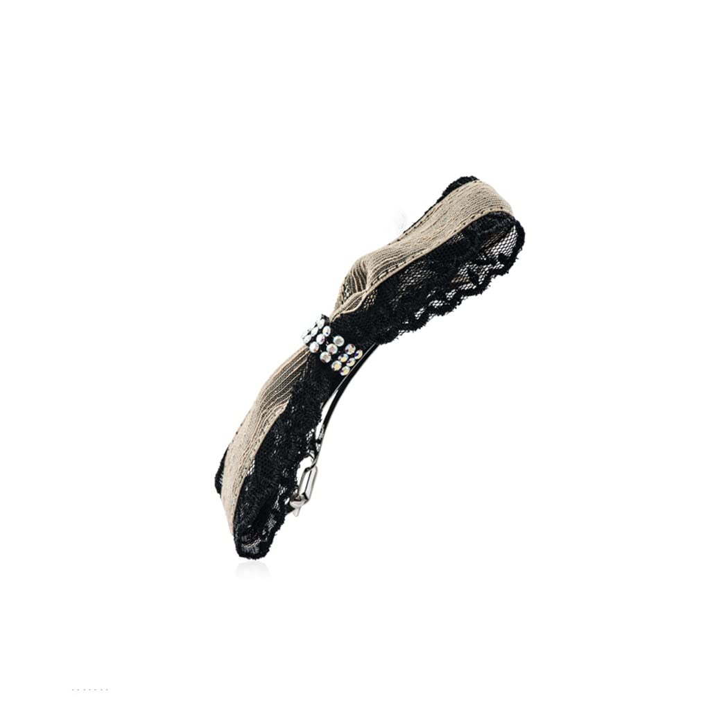 Chouchous Queue De Cheval Dentelle noire Ponyre Ponrones à cheveux Pénale à cheveux en épingle à cheveux dames demi-coiffure tempérament élégant épingle à cheveux assorti accessoires de cheveux Access