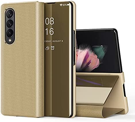 SmartLike Mirror Protective Wallet Flip Cover for Samsung Galaxy Z Fold 3 5G - Gold (B0BK9VLZR6) Amazon Price History, Amazon Price Tracker