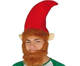 Sombrero de elfo con barba y orejas