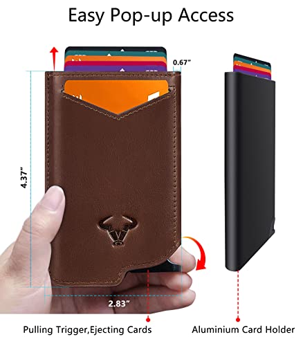 Mens Slim Wallet Card Holder,Bigant Aluminium Money Clip Wallet 8 Cards, Rfid Blocking #TOP1