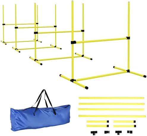 PawHut 4 Piece Dog Agility Training Equipment for Dog Agility Cou...