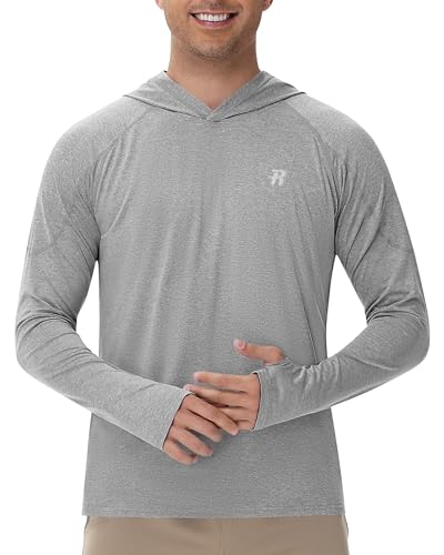 Runhit UPF 50+ Fishing Shirts for Men Long Sleeve UV Sun Protection...