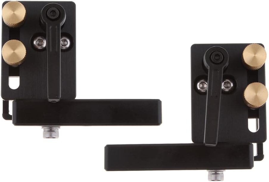 2 Pack Aluminum Alloy T-Track Miter Design for Easy Woodworking - Manual Slider Groove Stop Tool