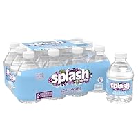 Splash Refresher Acai Grape Flavored Water, 8 Fl Oz, Plastic Bottle Pack of 12