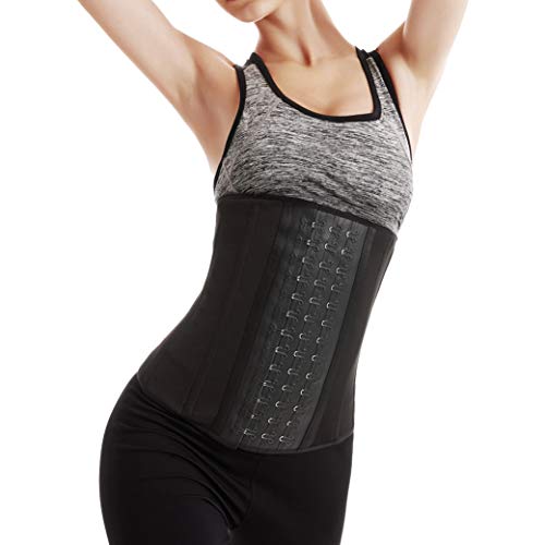 Ann Darling Latex Sport Waist Trainer/Cincher/Trimmer Hourglass Corset Black Medium