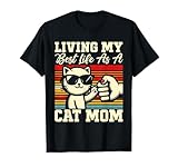 Photo Gallery living my best life as a cat mom retro cat lover mamma madre maglietta Photo Gallery living my best life as a cat mom retro cat lover mamma madre maglietta