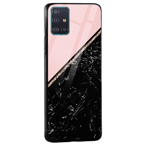 Image of COLORflow Back Cover Compatible with Samsung Galaxy A71 | Black Marble Pink | Shockproof TPU Bumper Cover with Camera Protection Back Cover Compatible with Samsung Galaxy A71