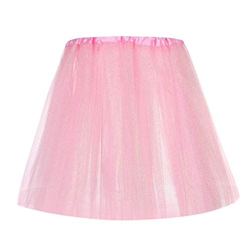 Preisvergleich Produktbild KPPONG Damen Tüllrock Feiner Glitzer Petticoat Ballettrock Unterrock Pettiskirt Tanzkleid Bühnen Kostüm