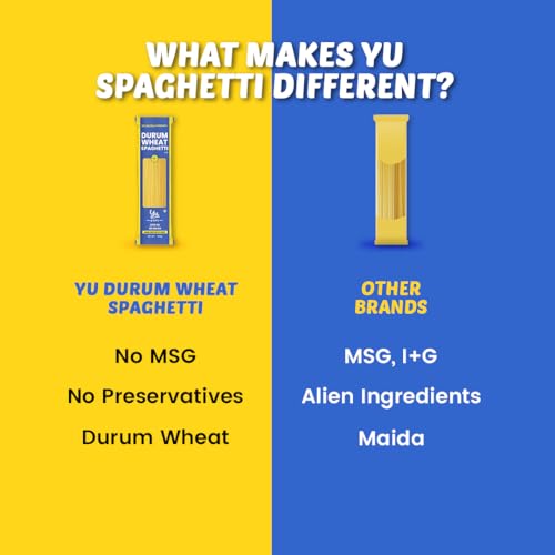 Image of 100% Durum Wheat Pasta - Spaghetti - Zero Preservatives - No Maida - Just Boil - 500g - Yu