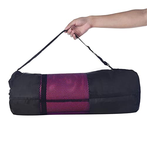 Extra Thick Yoga Mat Fitness & Exercise Mat With Carrying Strap And Backpack, 72"L X 24"W X 2/5 Inch High Density Anti-Slip Pilates Yoga Mat (Pink) #TOP1