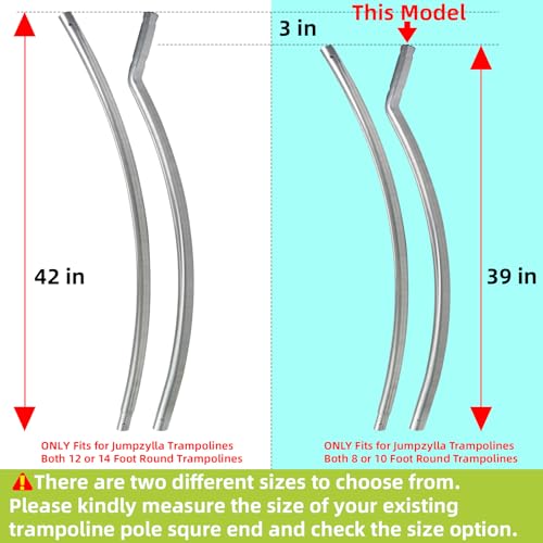 Image of Trampoline Poles Replacement for Skywalker Or Jumpzylla,Galvanized Trampoline Enclosure Pole for Skywalker or Jumpzylla,Replace Parts#4201 4202 4135 OR for Jumpzylla 8ft 10ft&12ft 14ft